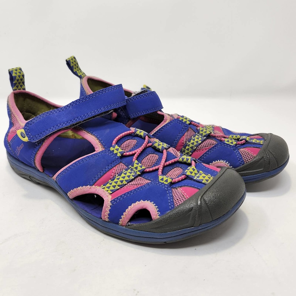 LL Bean Child Explorer Sandals Girls Size 6 Purple Pink Water Shoes Closed Toe